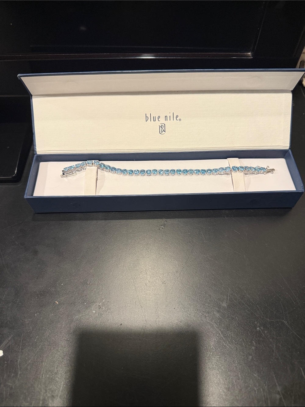 Blue Nile Swiss Blue Topaz Tennis Bracelet in Light Blue